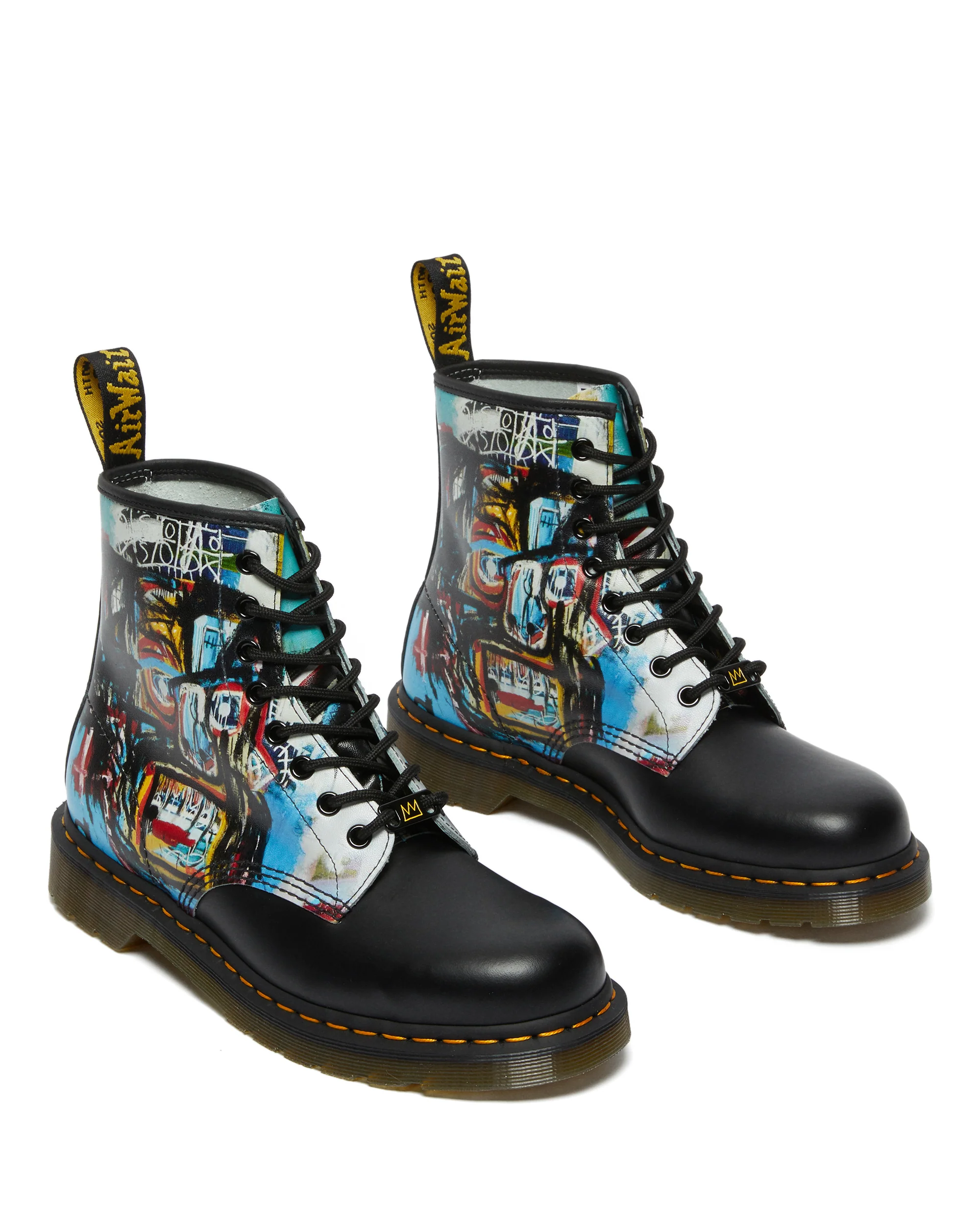 1460 Basquiat II Black+Multi Backhand+Smooth Leather Lace Up Boot - Image 2