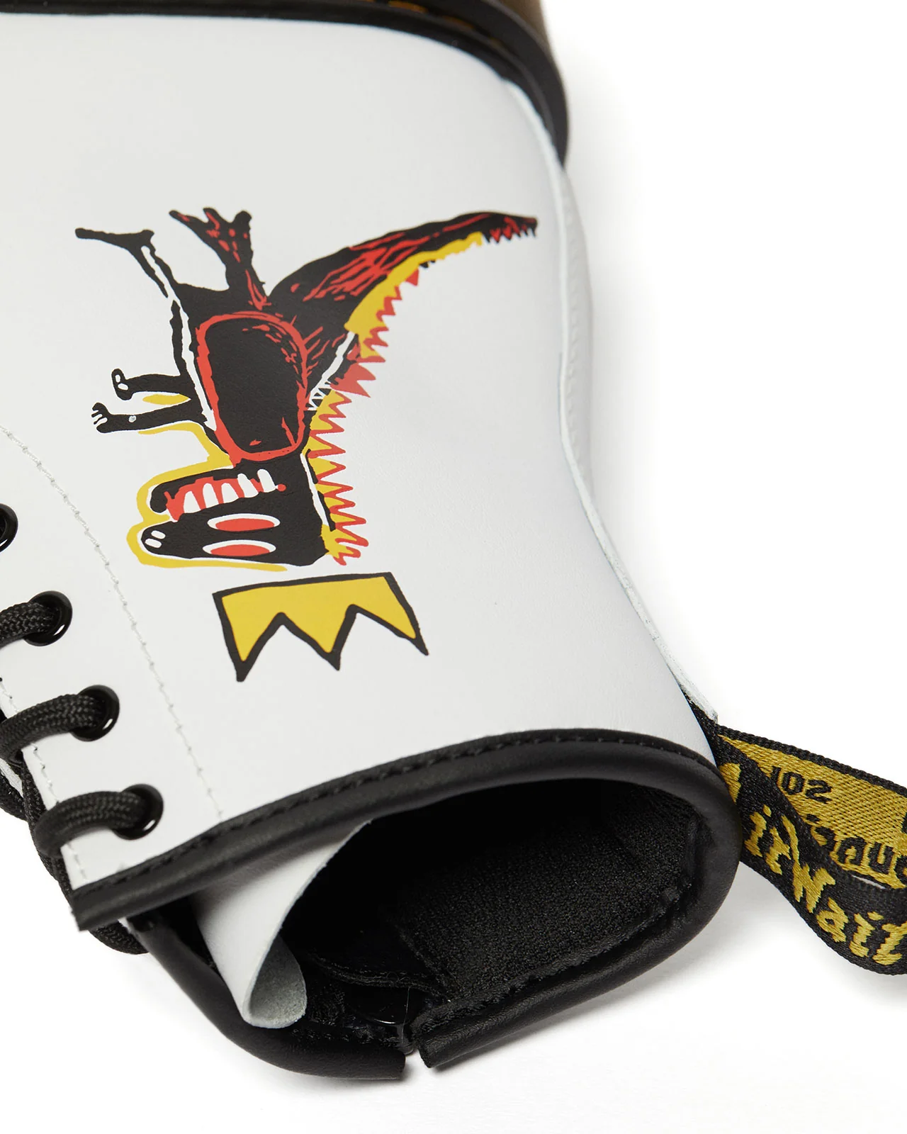 1460 J Basquiat Kid’S White Hydro Leather Lace Up Boot - Image 2