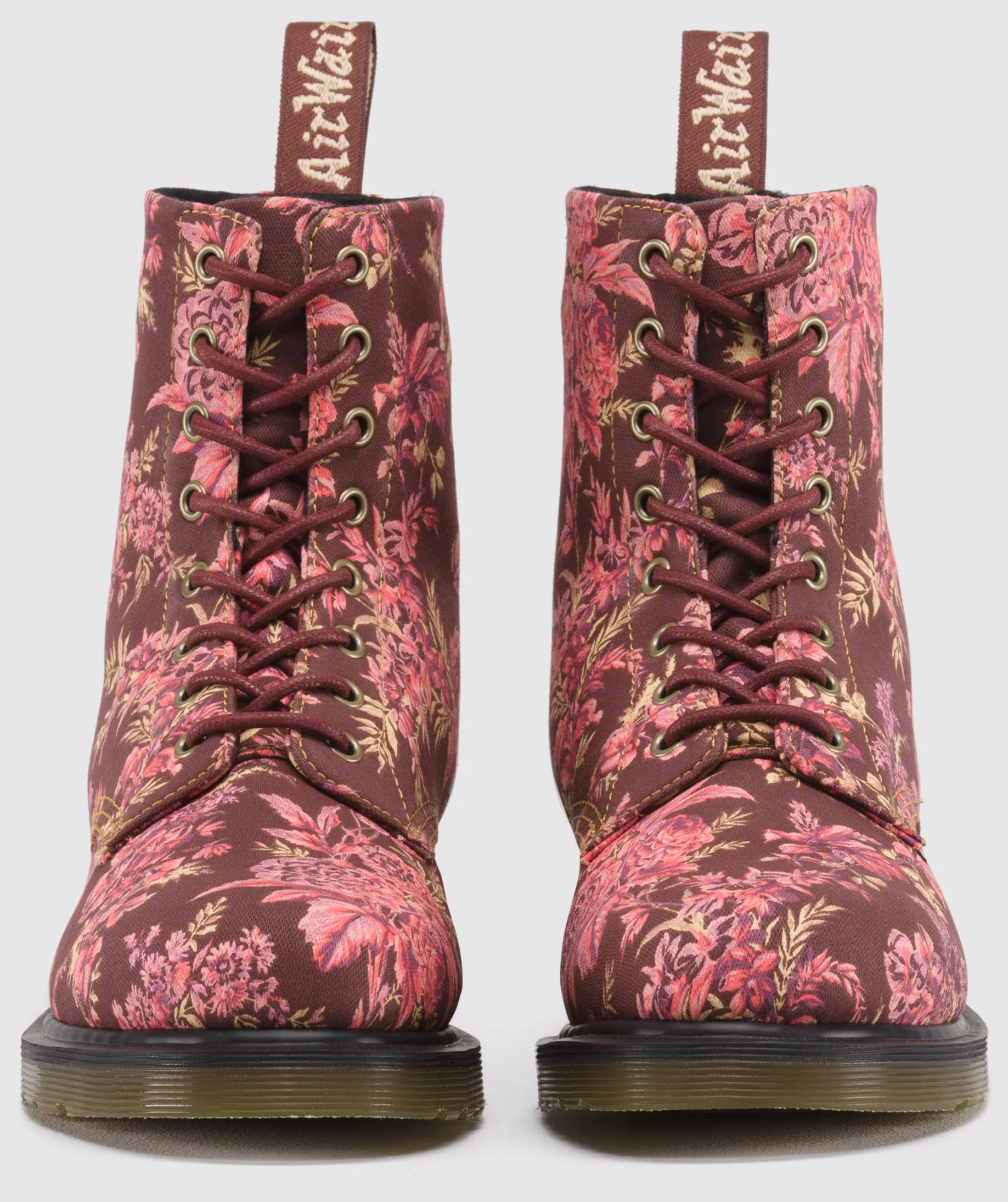 1460 Beckett Cherry Red Jouy Floral Canvas Boot - Image 3