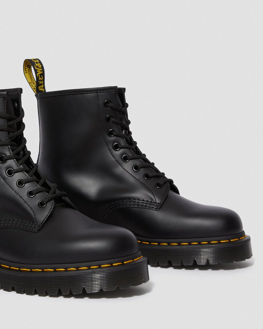 1460 Bex Black Smooth Leather Lace Up Boot - Image 3