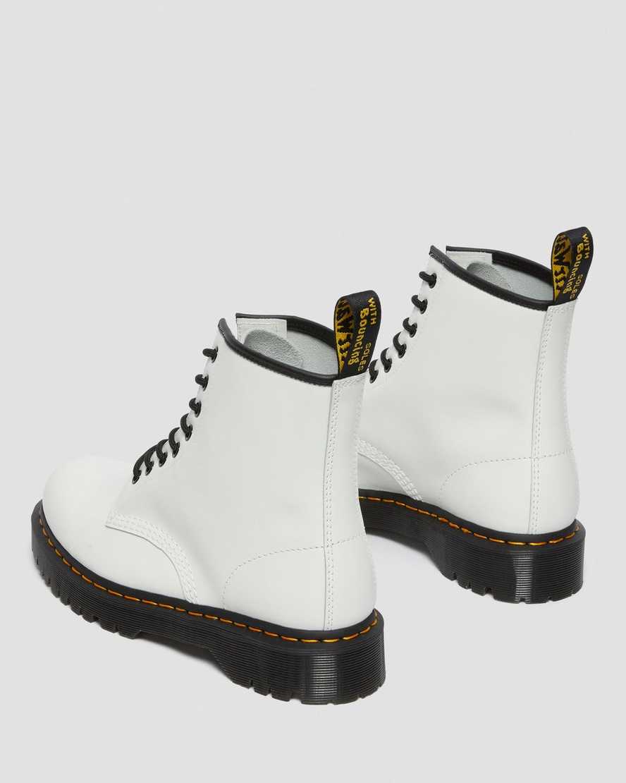 1460 Bex White Smooth Leather Lace Up Boots - Image 5