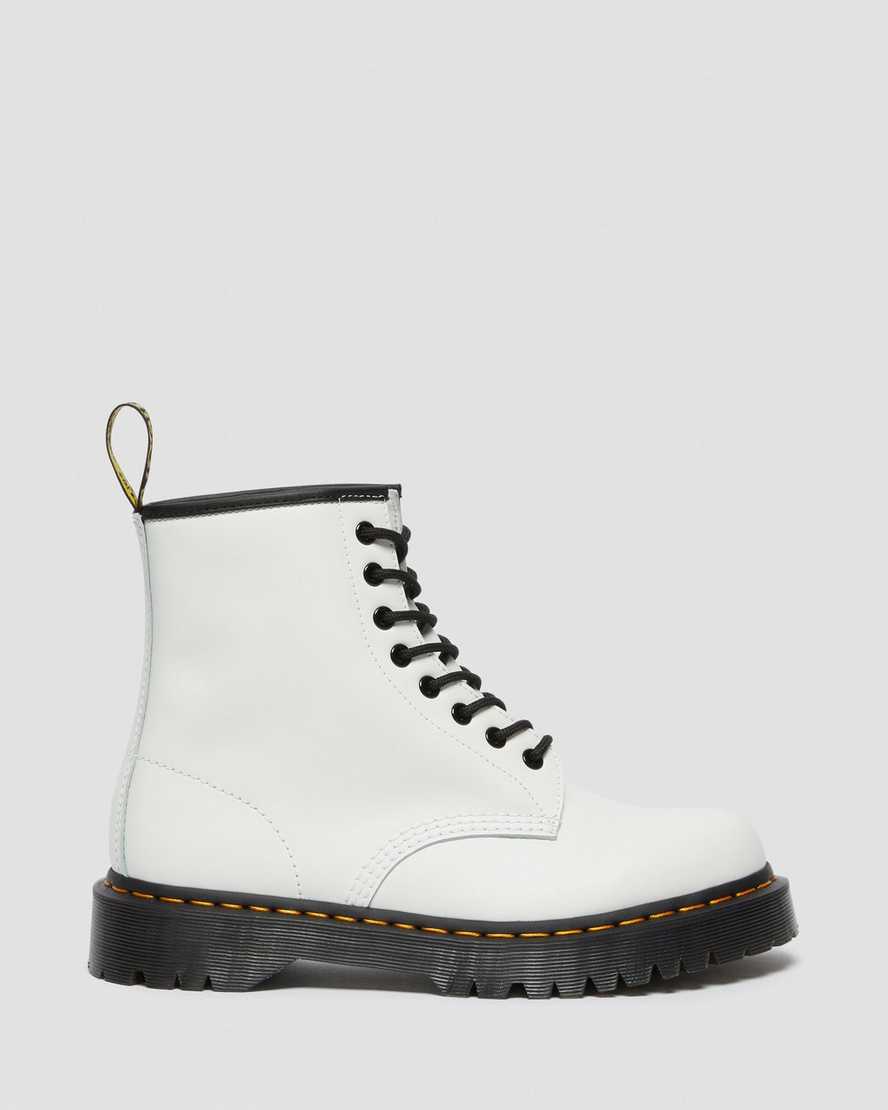 1460 Bex White Smooth Leather Lace Up Boots - Image 6