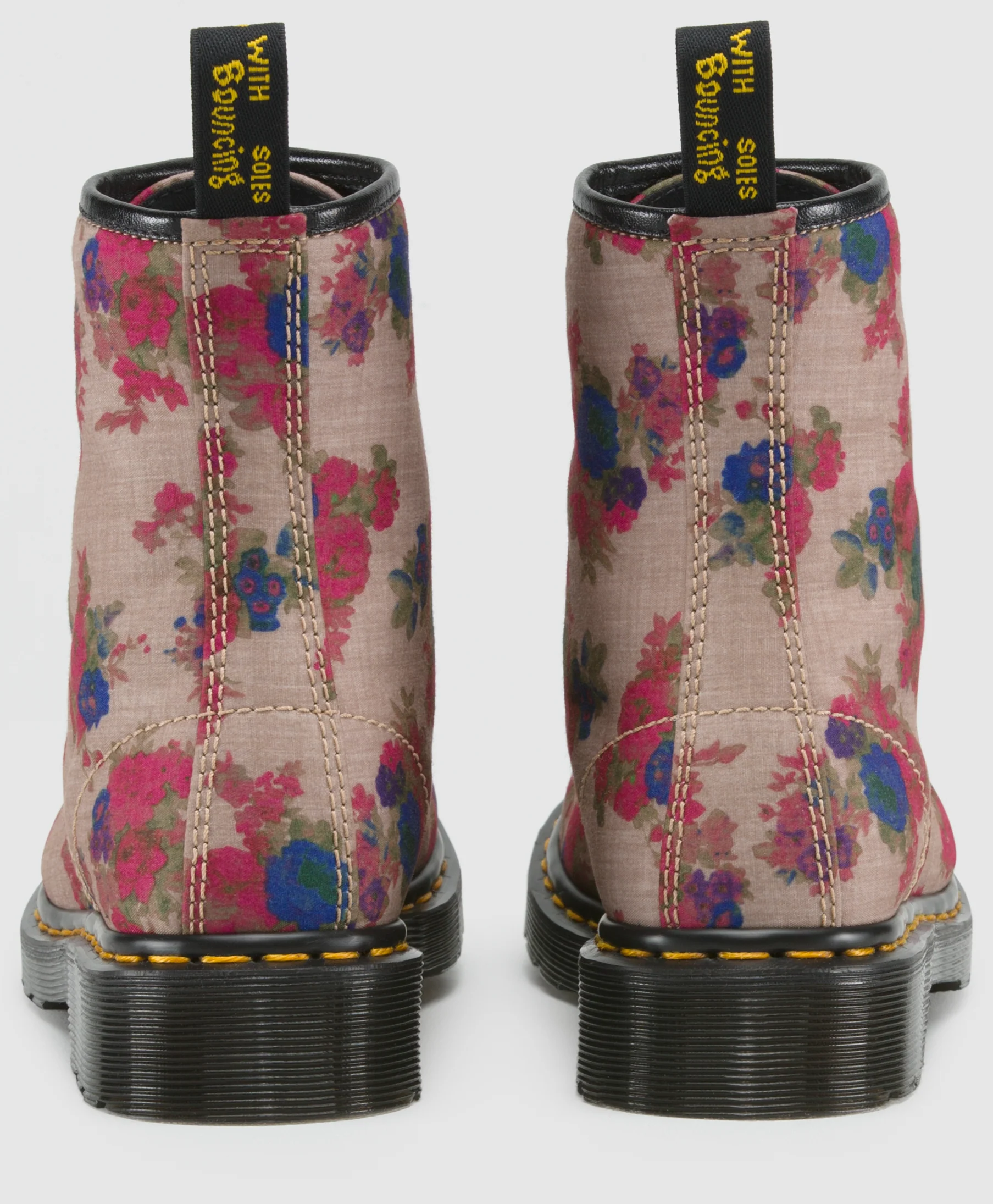 1460 Castel Taupe Vintage Bouquet Canvas Lace Up Boot - Image 2