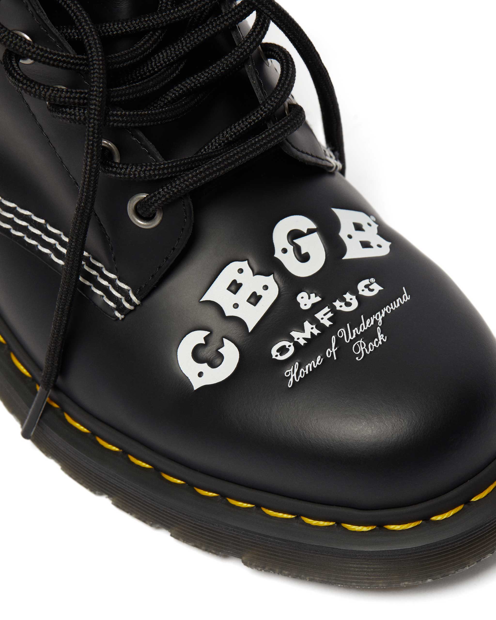 1460 Cbgb X Omfug Black Smooth Leather Lace Up Boot - Image 2