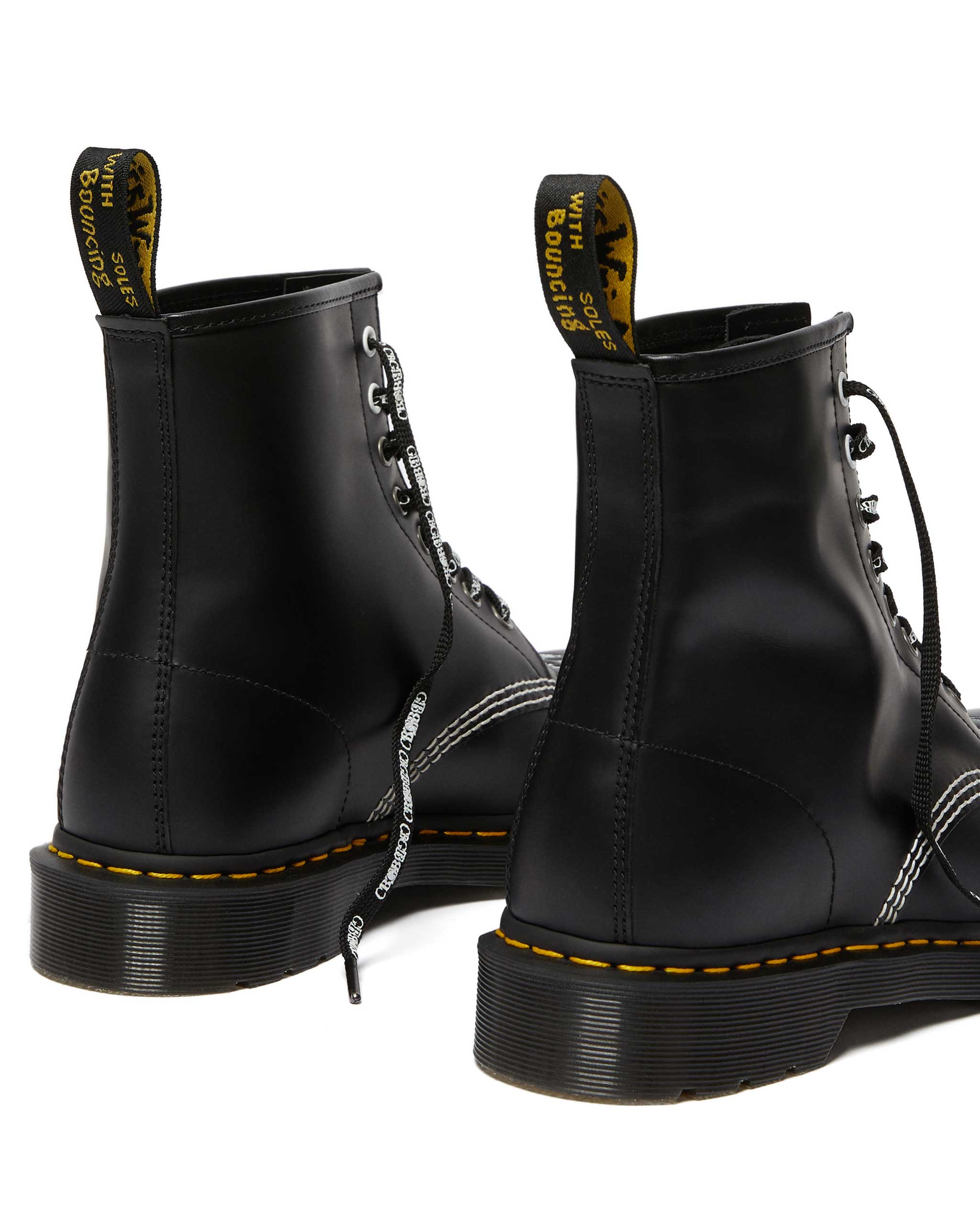 1460 Cbgb X Omfug Black Smooth Leather Lace Up Boot - Image 3