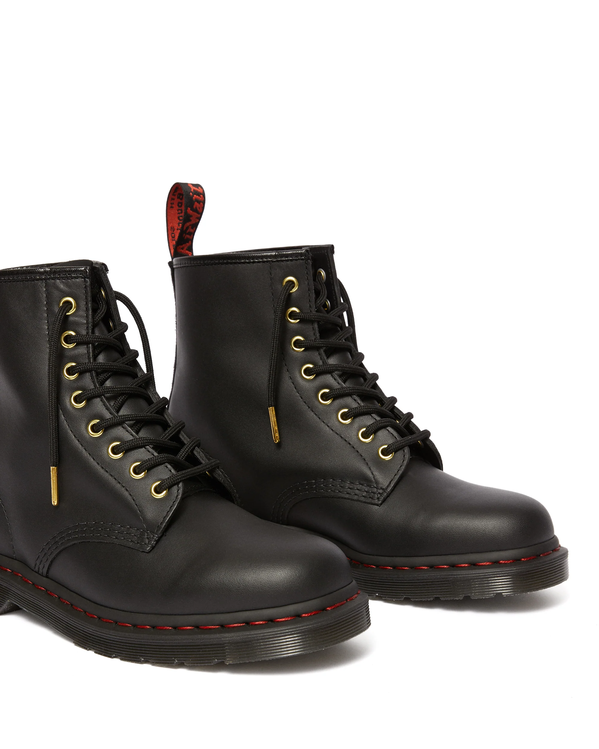1460 Cny Black Nappa+Hair On Horsey Leather Lace Up Boot - Image 3