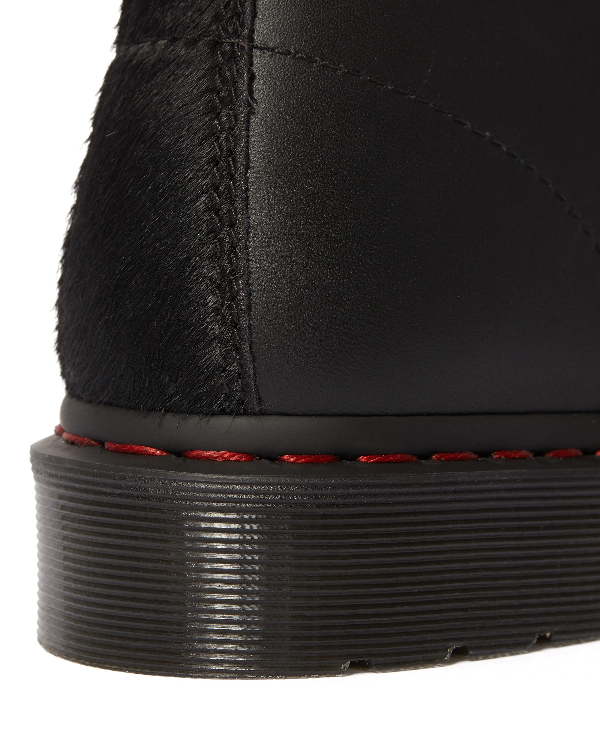 1460 Cny Black Nappa+Hair On Horsey Leather Lace Up Boot - Image 6