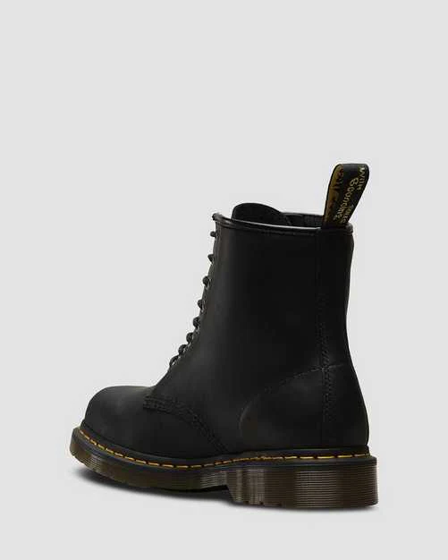 1460 Black Dm Smooth Hardlife Leather Lace Up Boot - Image 2