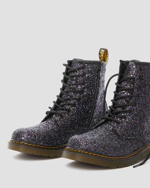 1460 Kids Glitter Lace Up Boot - Image 3