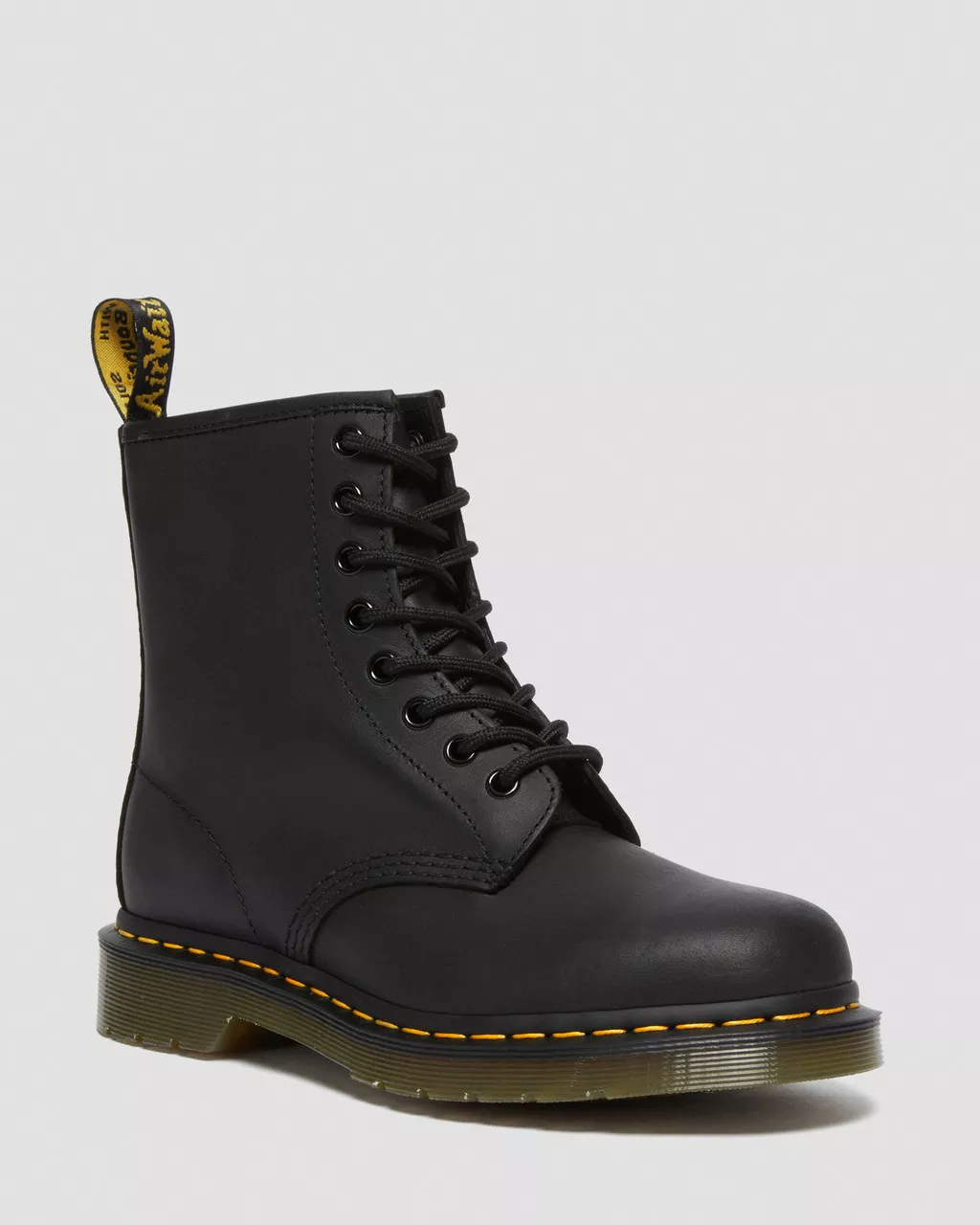 1460 Black Greasy Leather Lace Up Boot - Image 2