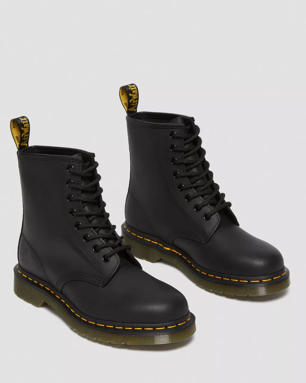 1460 Black Greasy Leather Lace Up Boot - Image 3