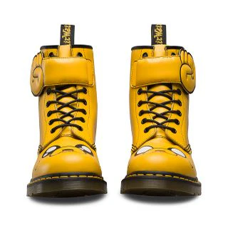 1460 Jake D Yellow Smooth+Synthetic Pu Leather Lace Up Boot - Image 3