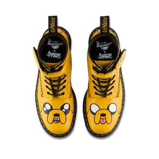 1460 Jake D Yellow Smooth+Synthetic Pu Leather Lace Up Boot - Image 7