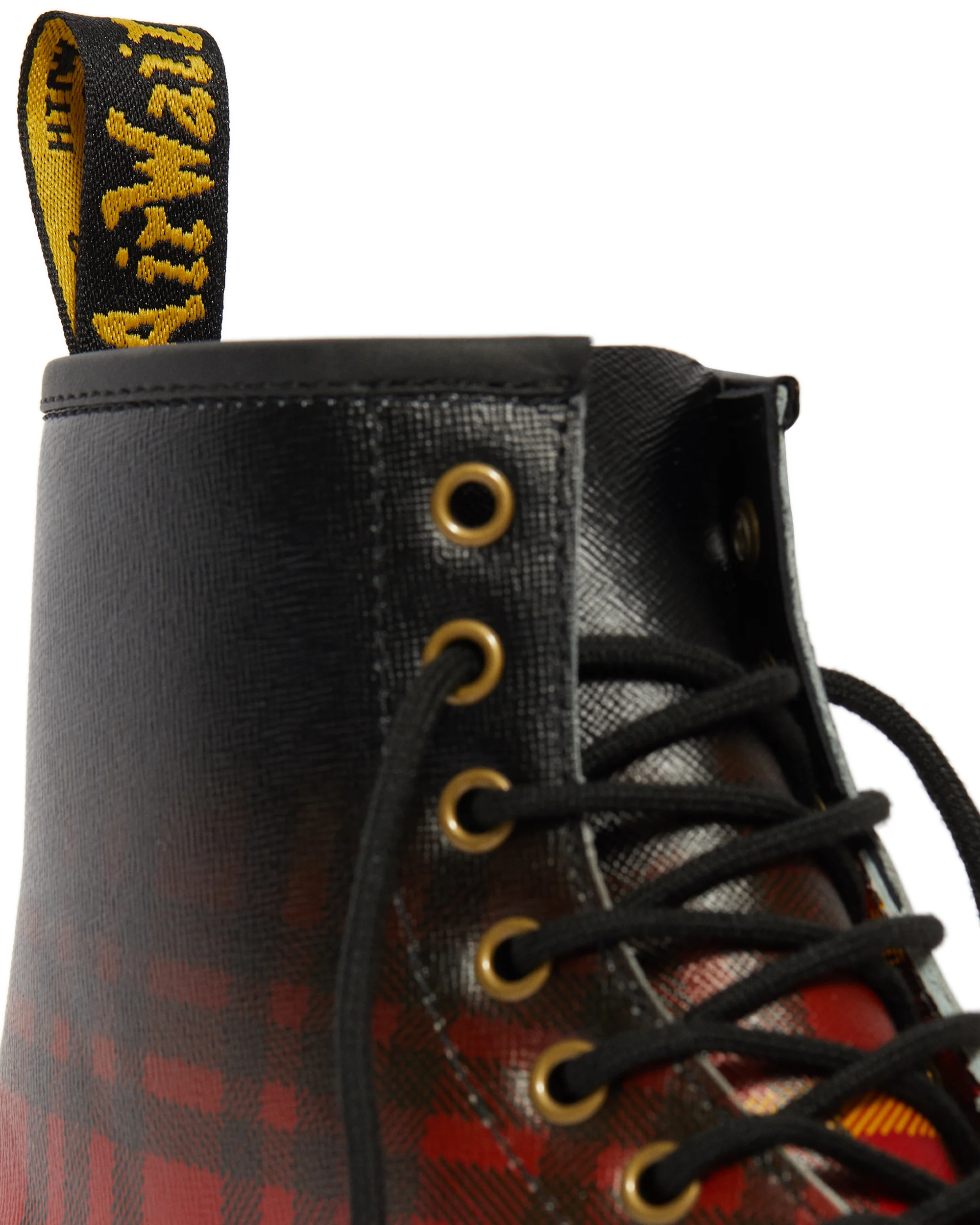 1460 Multi+Black Tartan Backhand Straw Grain Boots - Image 6