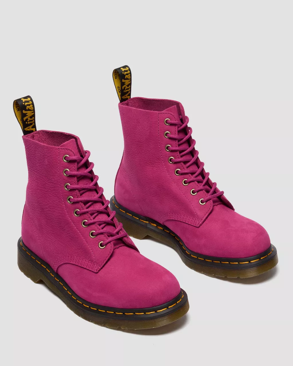 1460 Pascal Fuchsia Pink Suede Lace Up Boot - Image 3