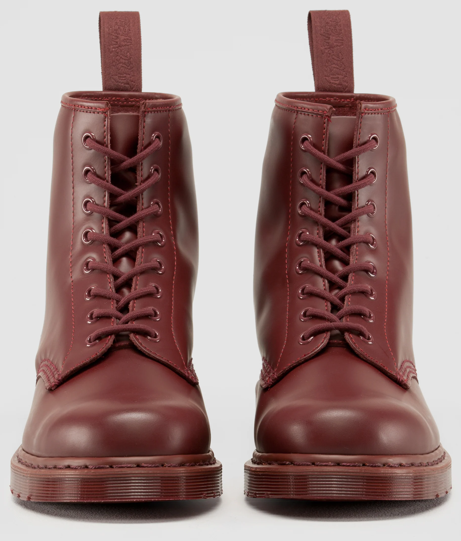 1460 Mono Cherry Smooth Leather Lace Up Boot - Image 3