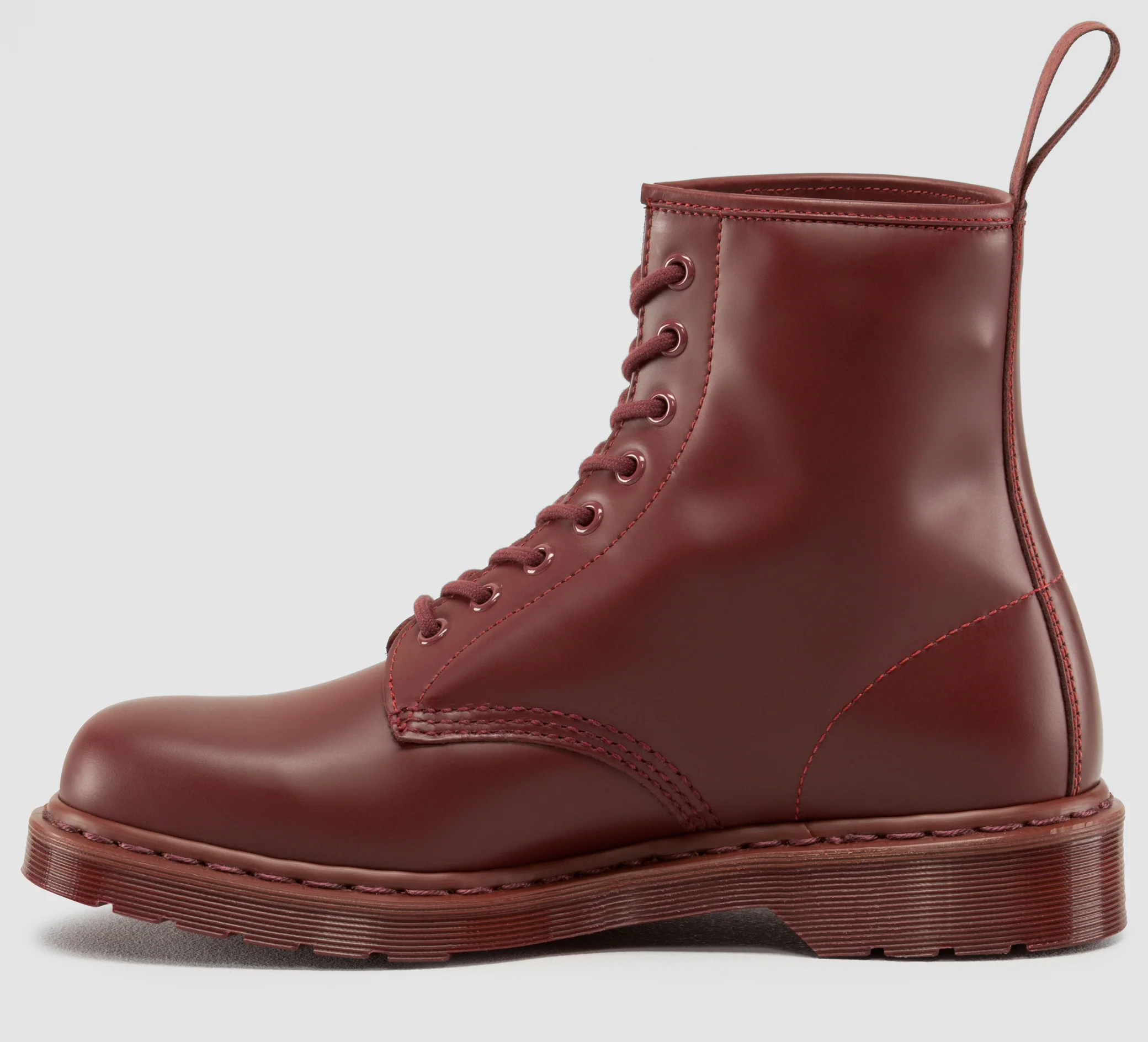 1460 Mono Cherry Smooth Leather Lace Up Boot - Image 4