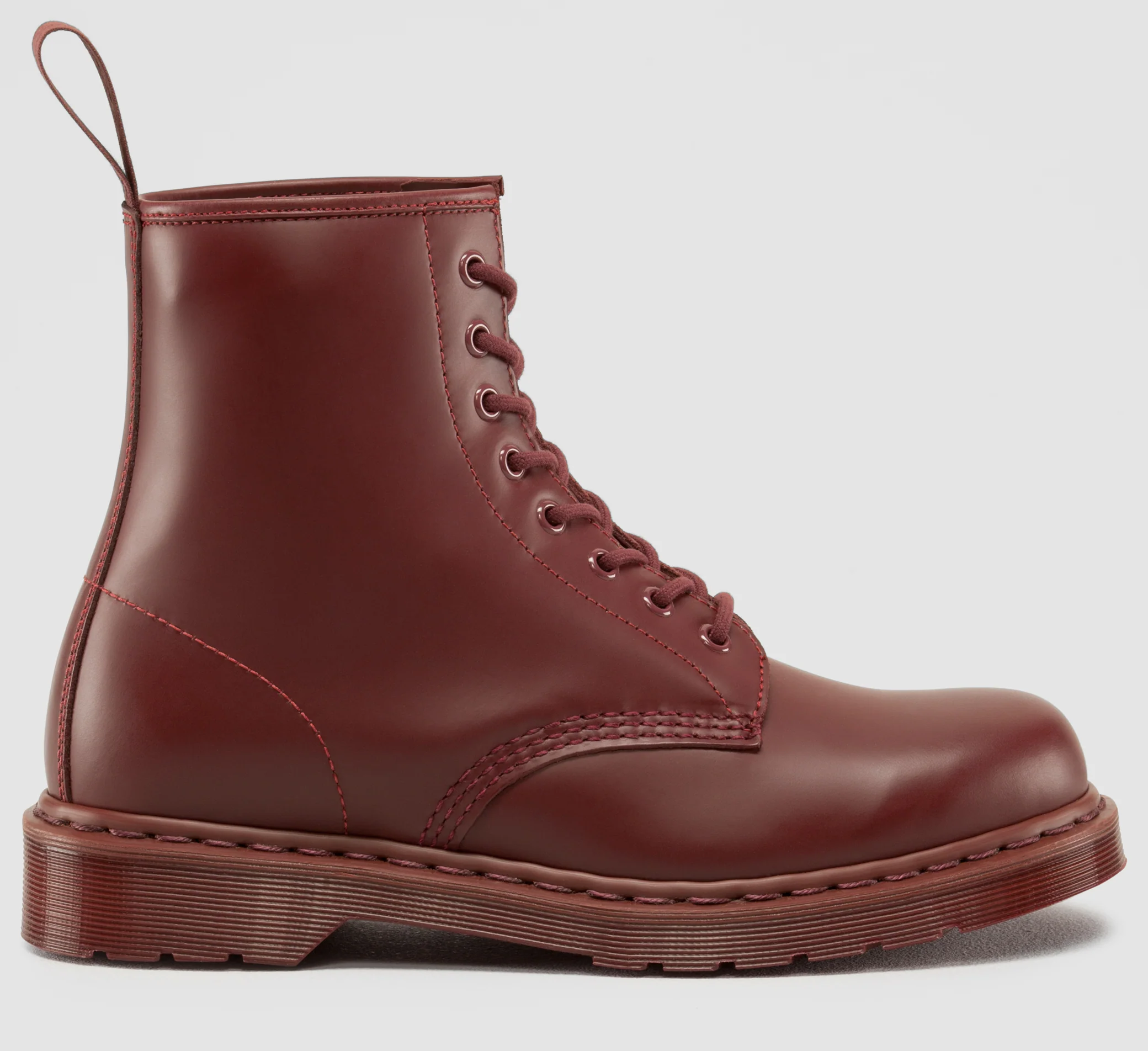1460 Mono Cherry Smooth Leather Lace Up Boot - Image 5