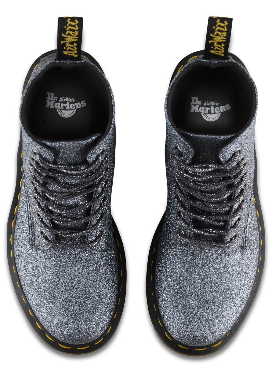 1460 Pascal Glitter Pewter Boots - Image 4
