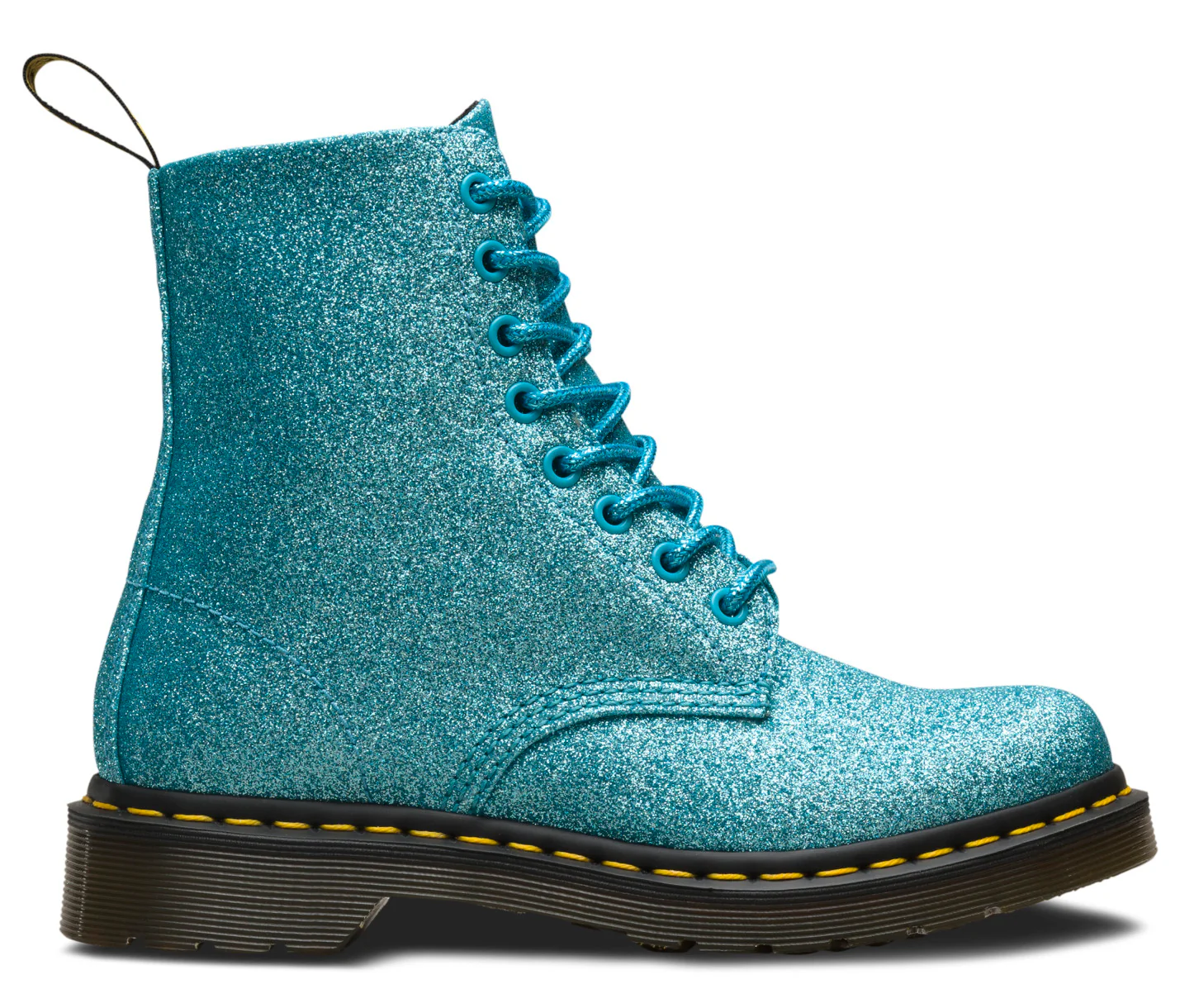 1460 Pascal Glitter Turquoise Boots - Image 3