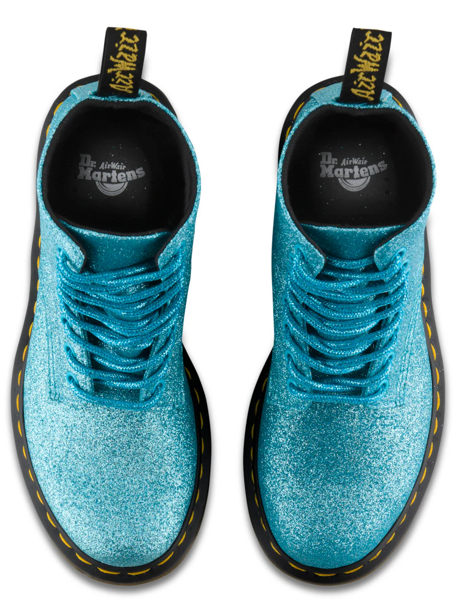 1460 Pascal Glitter Turquoise Boots - Image 5