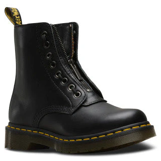 1460 Pascal Front Zip Leather Lace Up Boots - Image 3