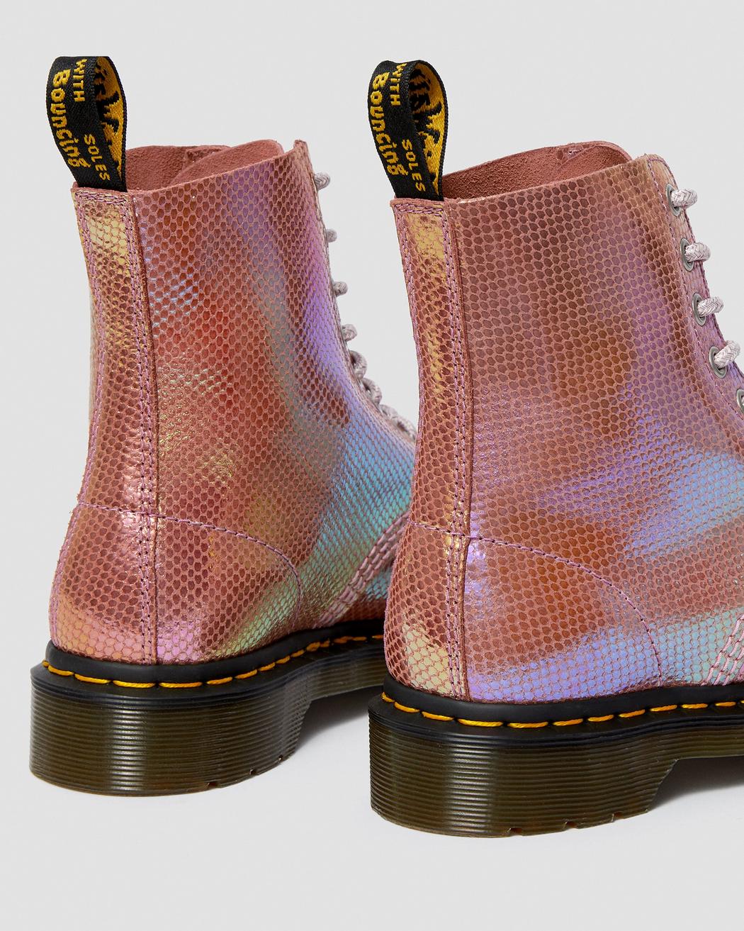 1460 Pascal Pink Iridescent Texture Boots - Image 4