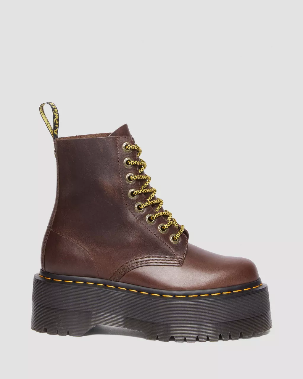 1460 Pascal Max Pull Up Leather Platform Boots - Image 2
