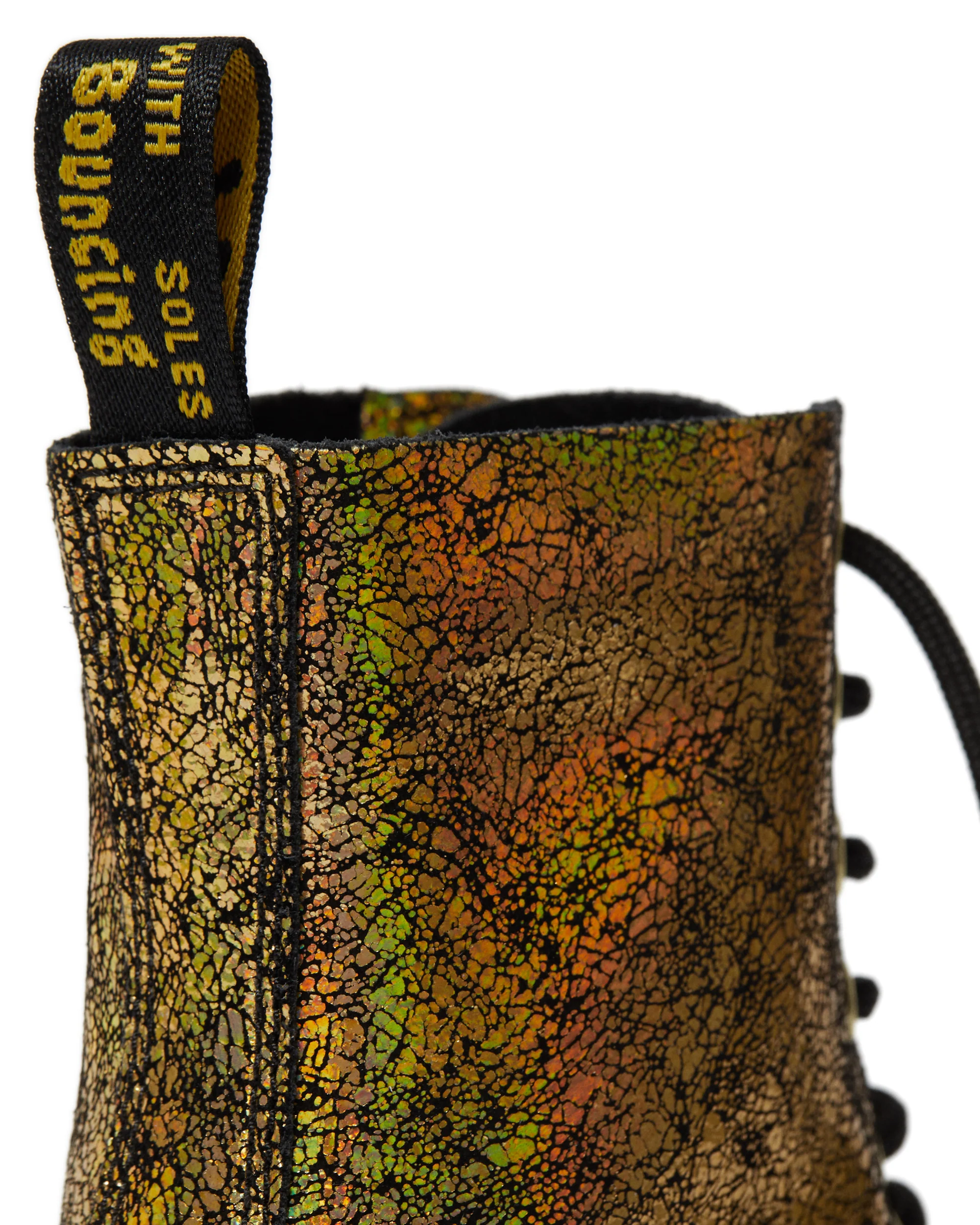 1460 Pascal Gold Iridescent Crackle Boots - Image 6