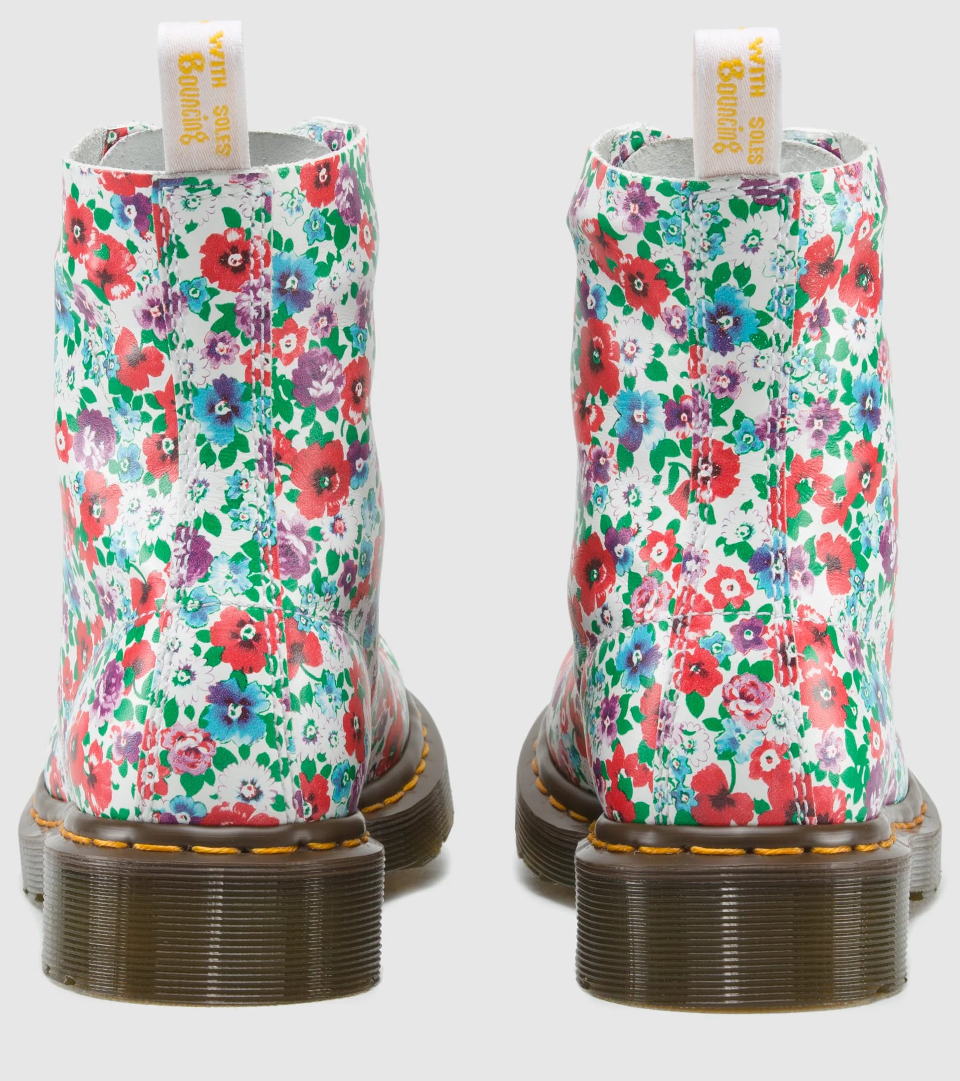 1460 Pascal White Wild Poppy Boots - Image 2