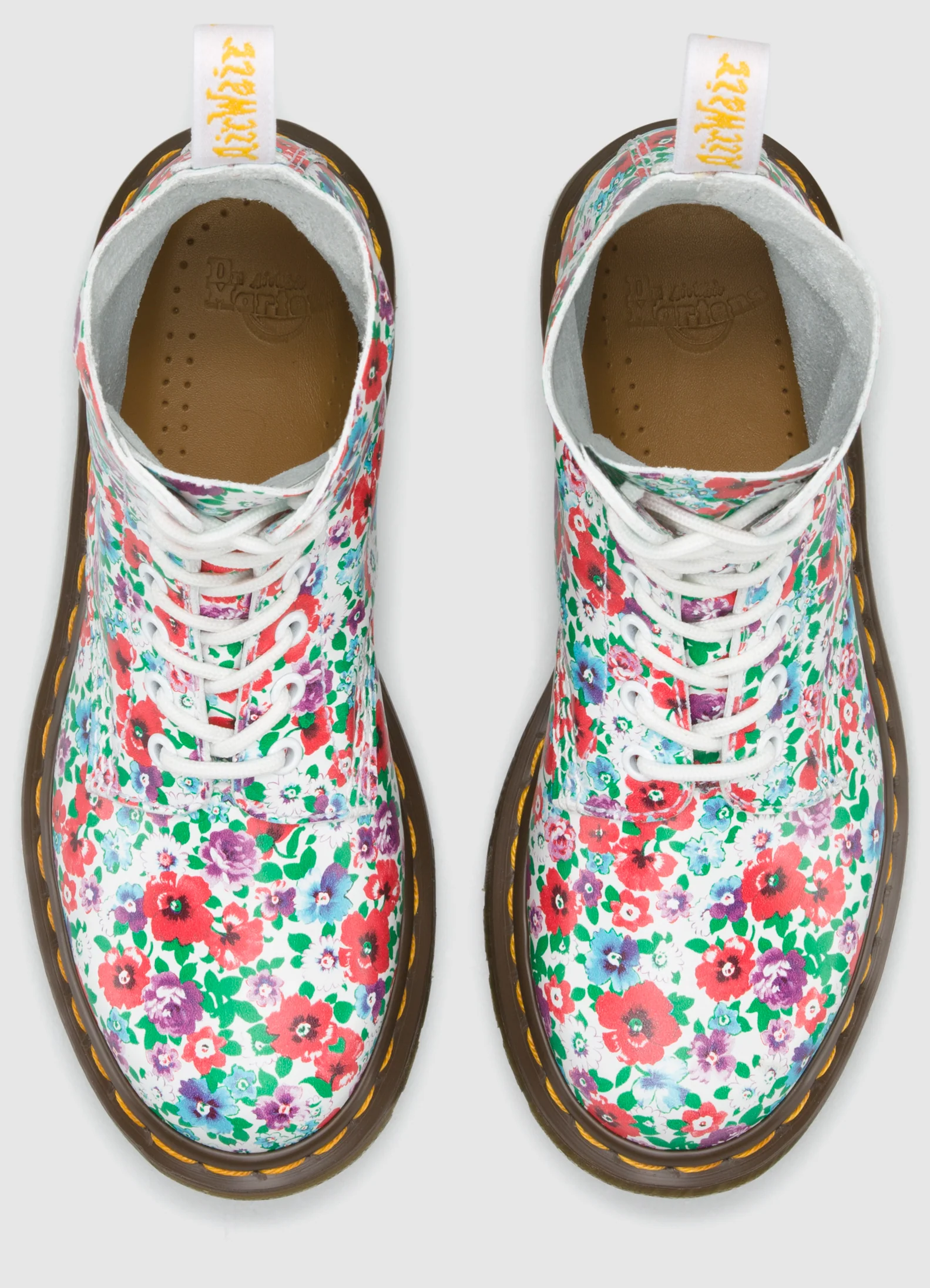 1460 Pascal White Wild Poppy Boots - Image 6