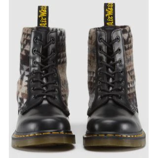 1460 Black Pendleton Smooth+Pagosa Springs Lace Up Boot - Image 3