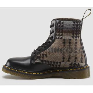 1460 Black Pendleton Smooth+Pagosa Springs Lace Up Boot - Image 4
