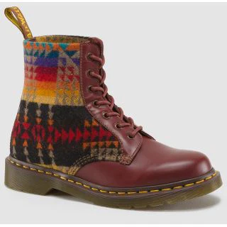 1460 Cherry Red Pendleton Smooth+Pagosa Springs Lace Up Boot