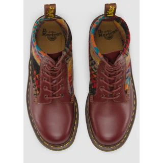 1460 Cherry Red Pendleton Smooth+Pagosa Springs Lace Up Boot - Image 7