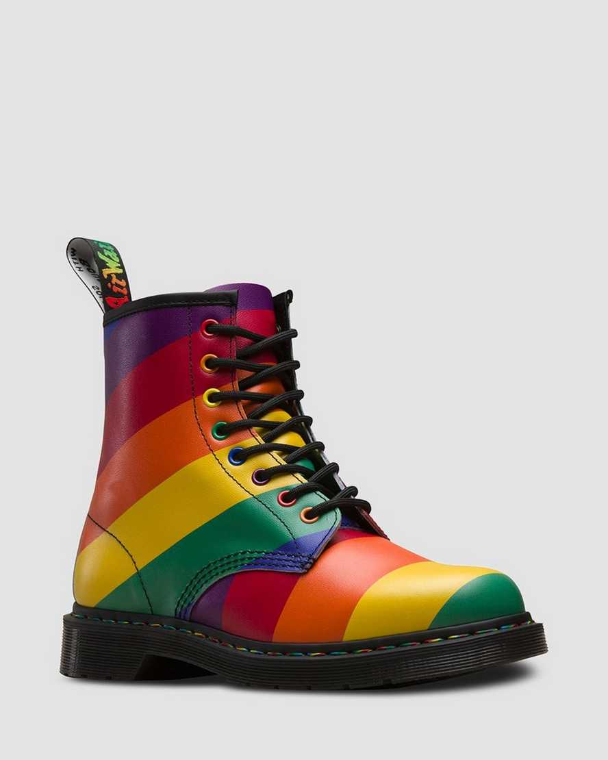 1460 Pride Multi Rainbow Backhand Stripe Boots 🌈