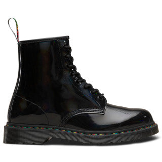1460 Black Rainbow Patent Lace Up Boot - Image 4