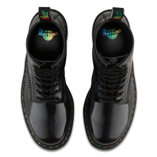 1460 Black Rainbow Patent Lace Up Boot - Image 6
