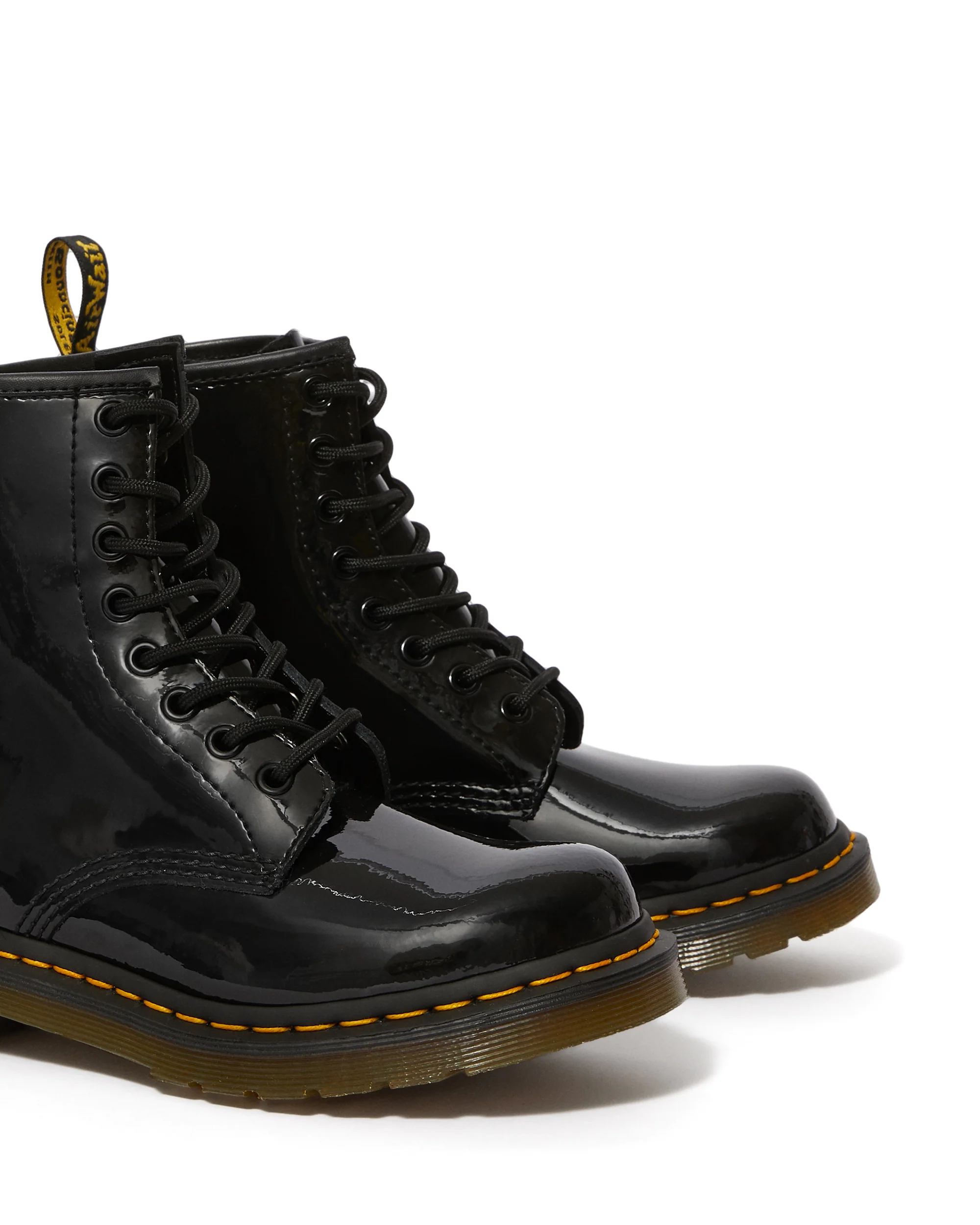 1460 W Black Patent Lamper Boot - Image 3