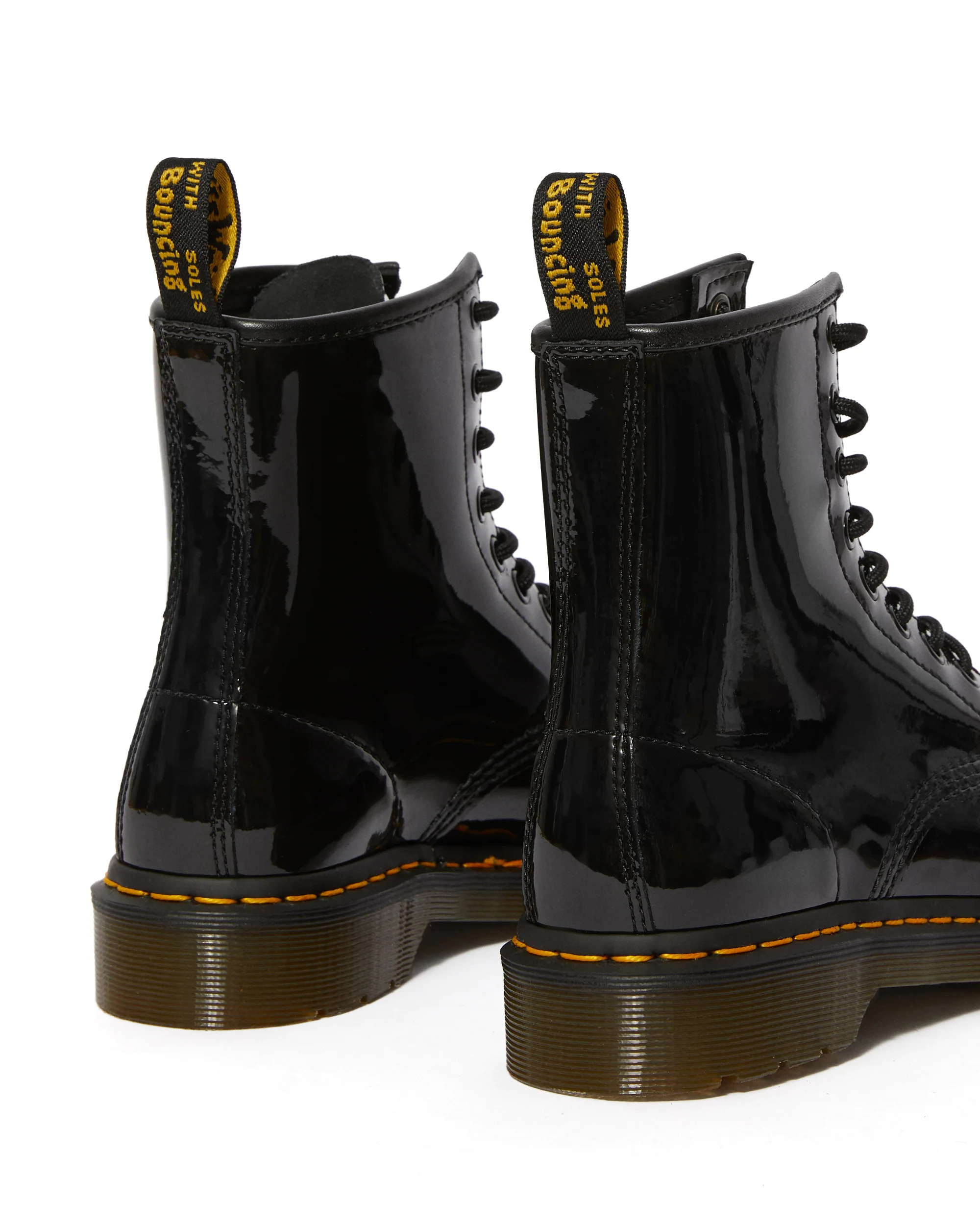 1460 W Black Patent Lamper Boot - Image 4