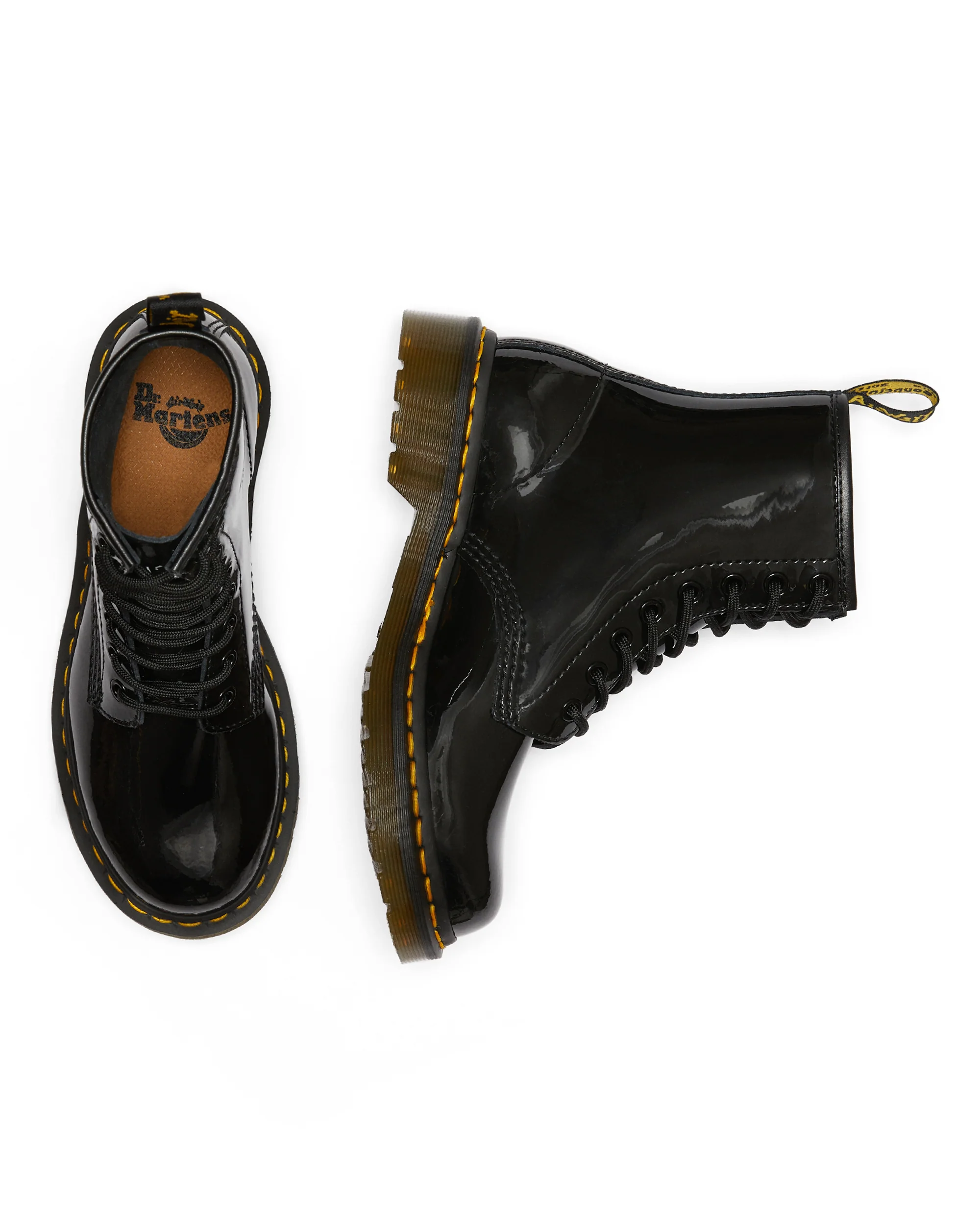 1460 W Black Patent Lamper Boot - Image 7