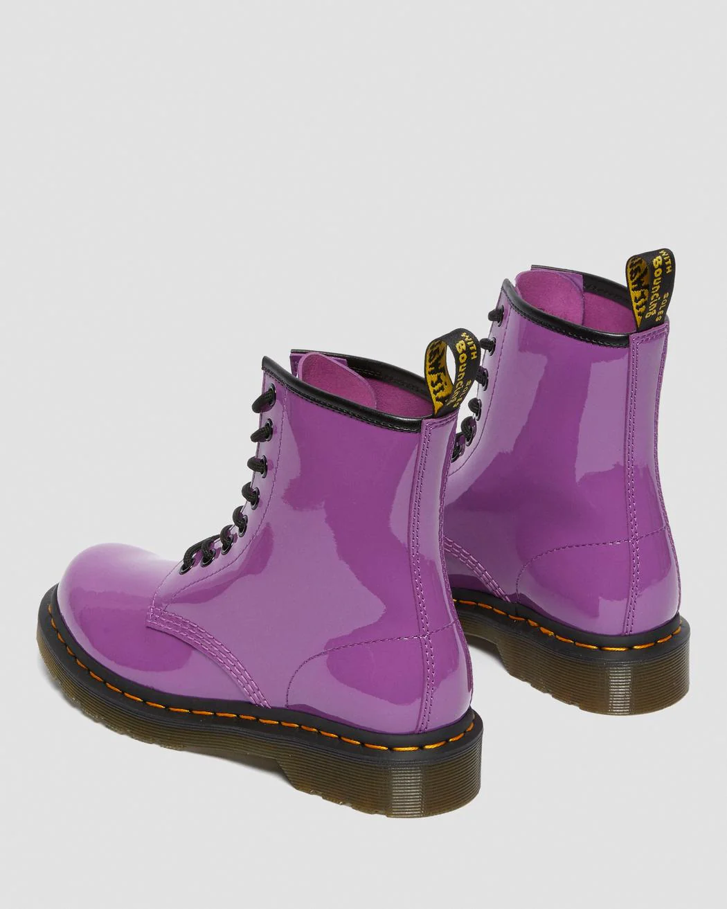 1460 Bright Purple Patent Leather Lace Up Boot - Image 5