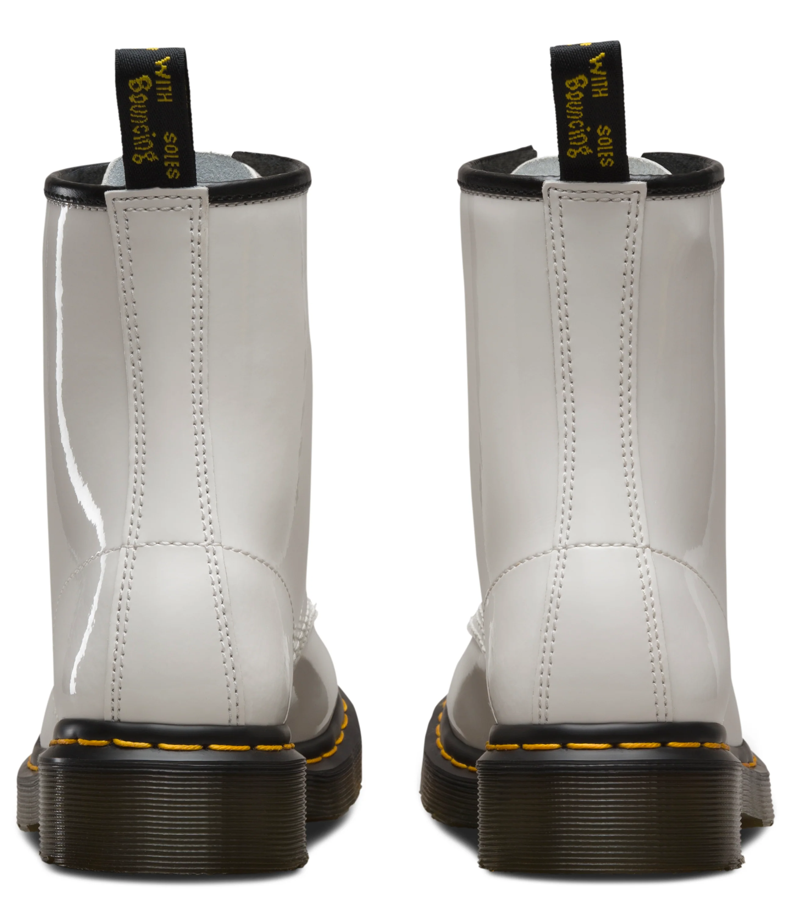 1460 White Patent Leather Boots - Image 2