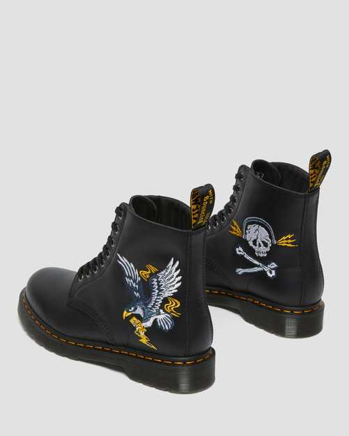 1460 Souvenir Black Nappa Boots - Image 2