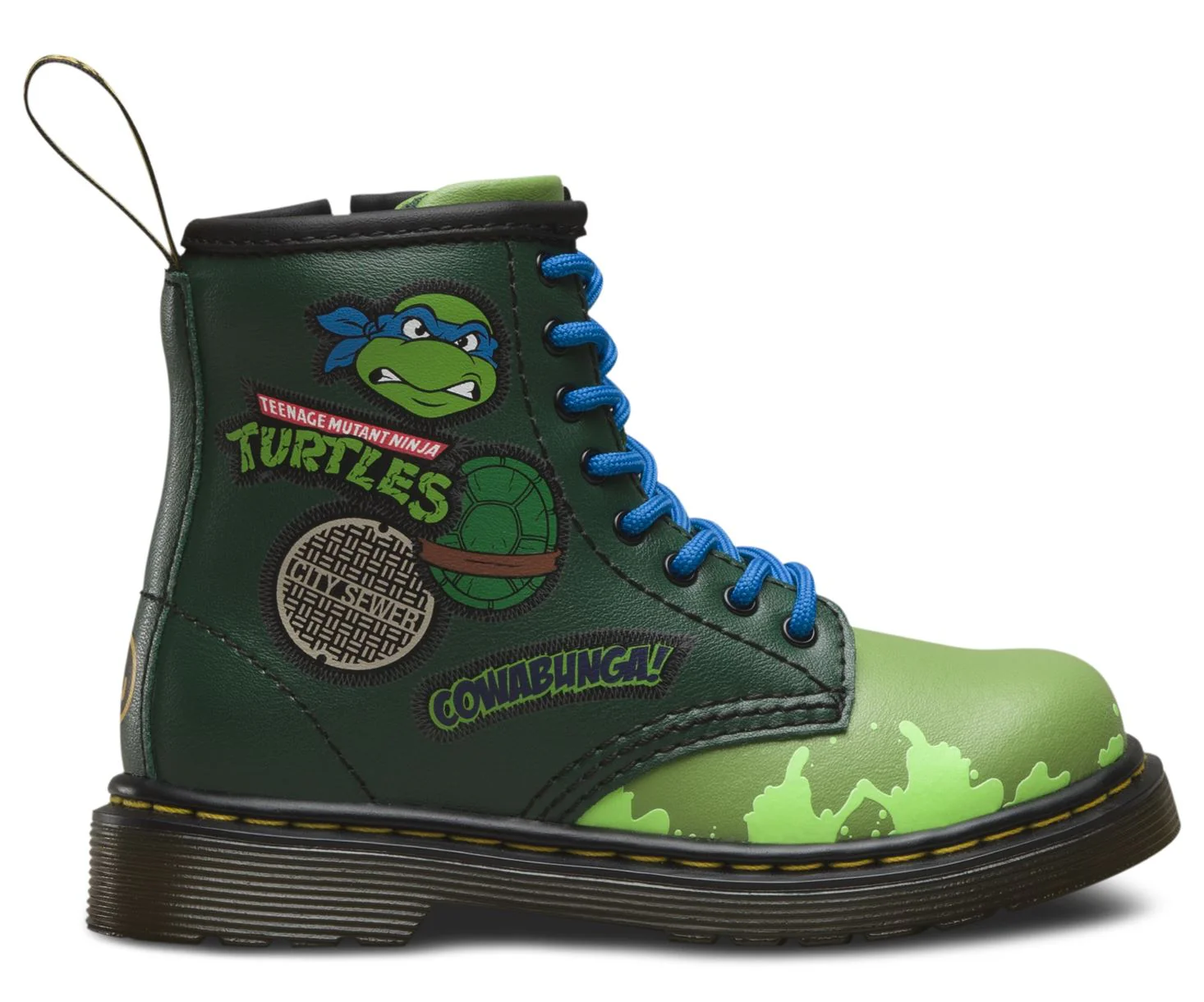 1460 Kids Tmnt Leo L Green T Lamper Boots - Image 5