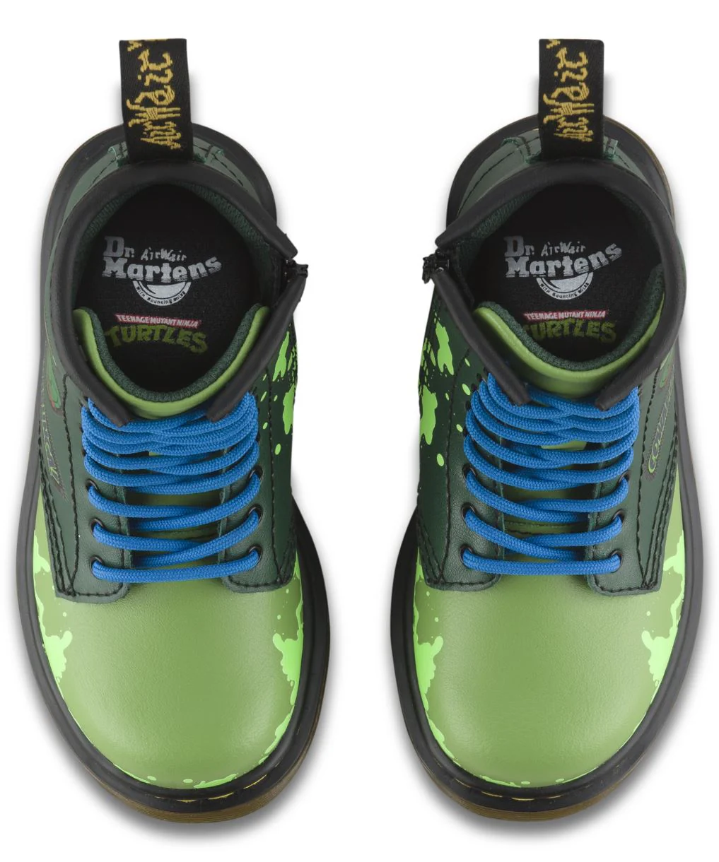 1460 Kids Tmnt Leo L Green T Lamper Boots - Image 6