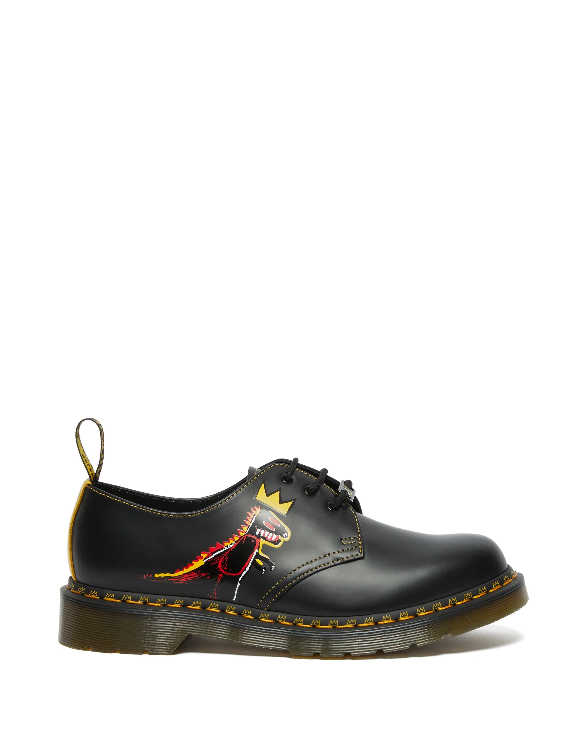 1461 Basquiat II Black+Dms Yellow Pez Smooth Leather Oxford Shoes - Image 6