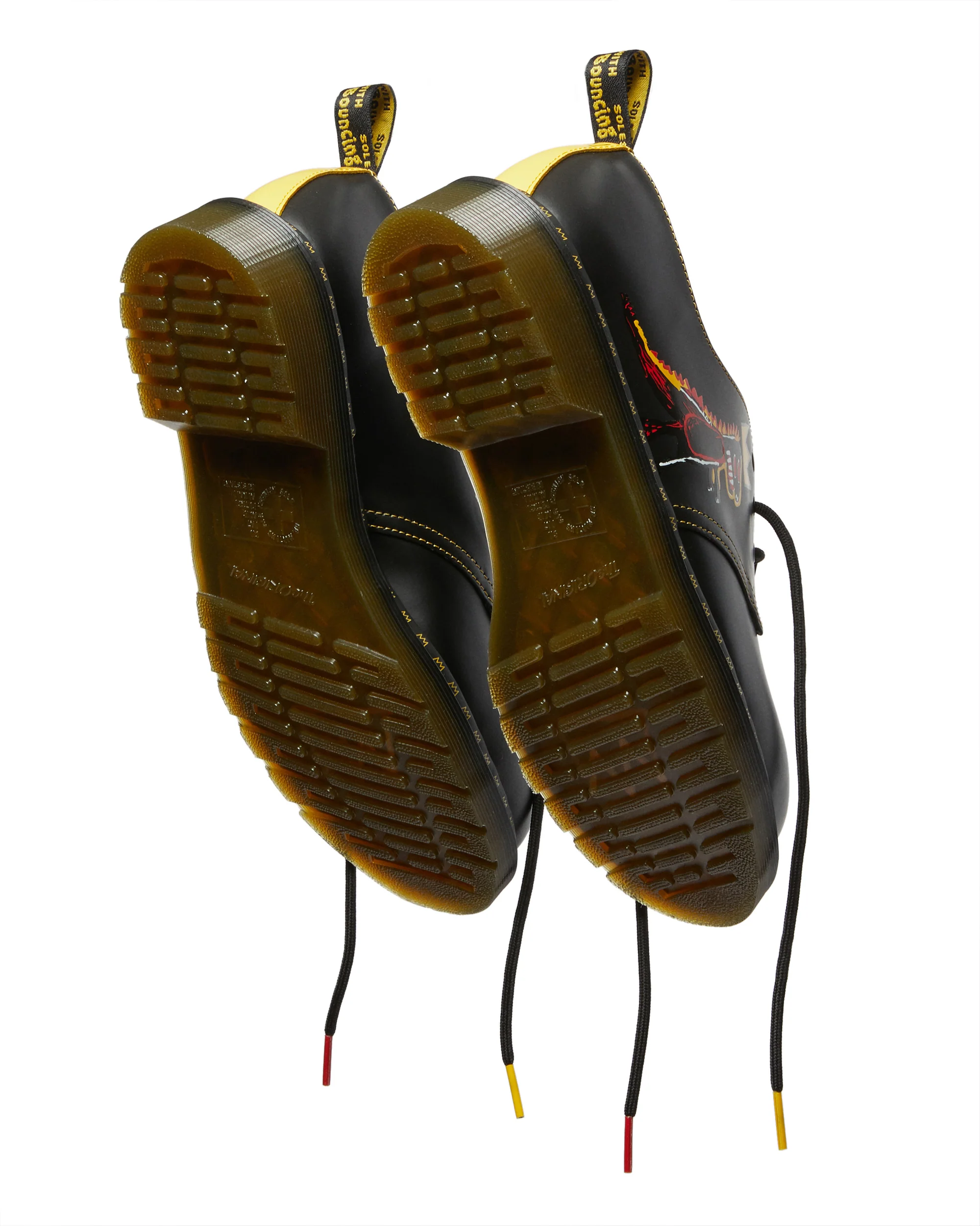 1461 Basquiat II Black+Dms Yellow Pez Smooth Leather Oxford Shoes - Image 8