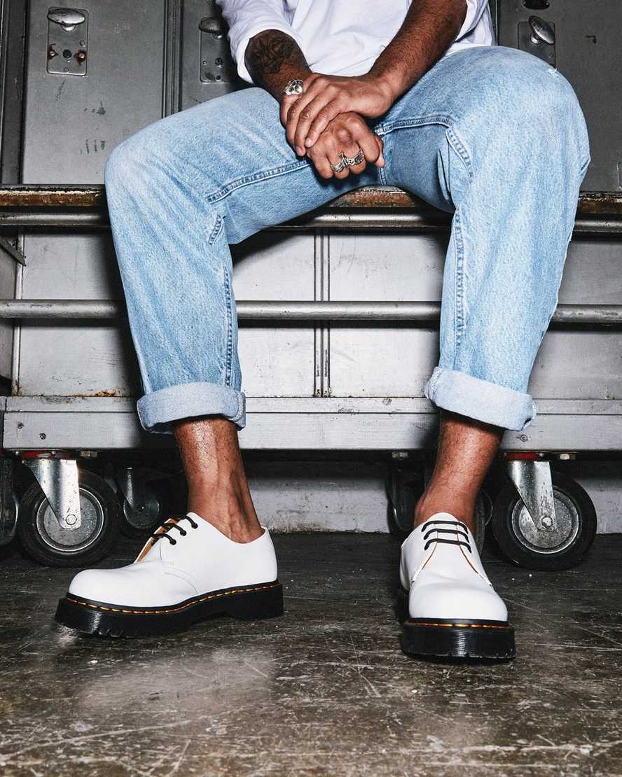 1461 Bex White Smooth Oxford Shoes - Image 2