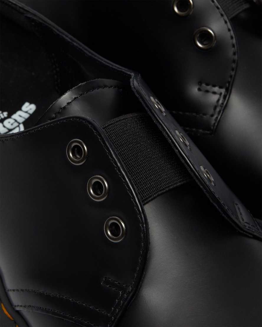 1461 Els Black Smooth Leather Oxford Shoes - Image 2